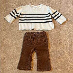 GAP Kids Matching Set - Cream and Brown